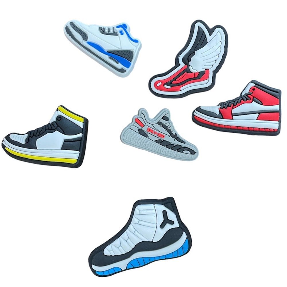 6 Pack Sneaker‎ Shoe Charms for Crocs